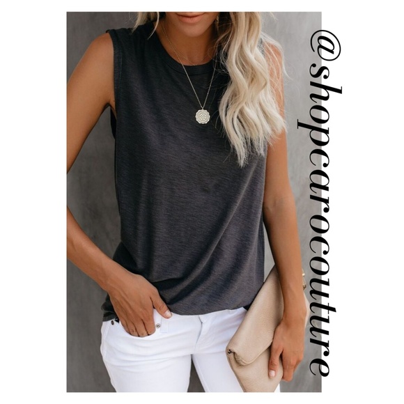 RESTOCK!! Malibu Muscle Tank - CHARCOAL - Picture 4 of 7
